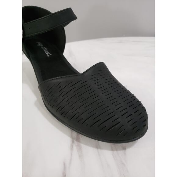 NEW NO BOX SIZE 7 WIDE - Easy Street Justina Sandal Heel Ankle Strap Closed Toe - Picture 4 of 7